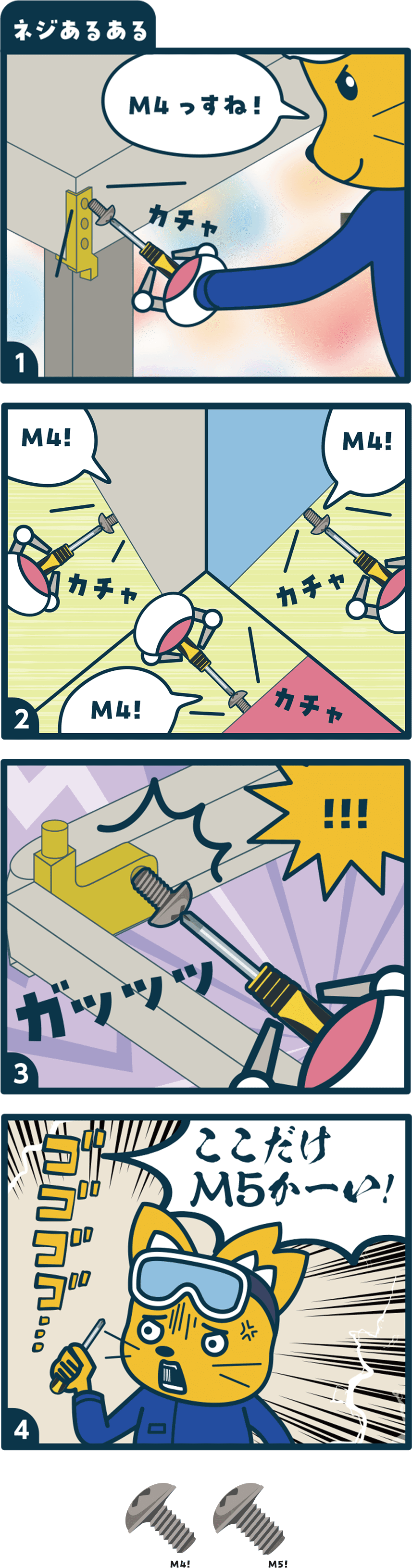 【4コマ漫画】ネジあるある